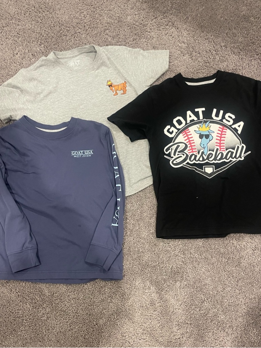 GOAT USA Kids Baseball Graphic Tee - Black